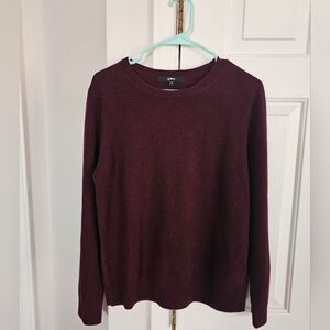 Large Quince 100% Cashmere Sweater-burgundy